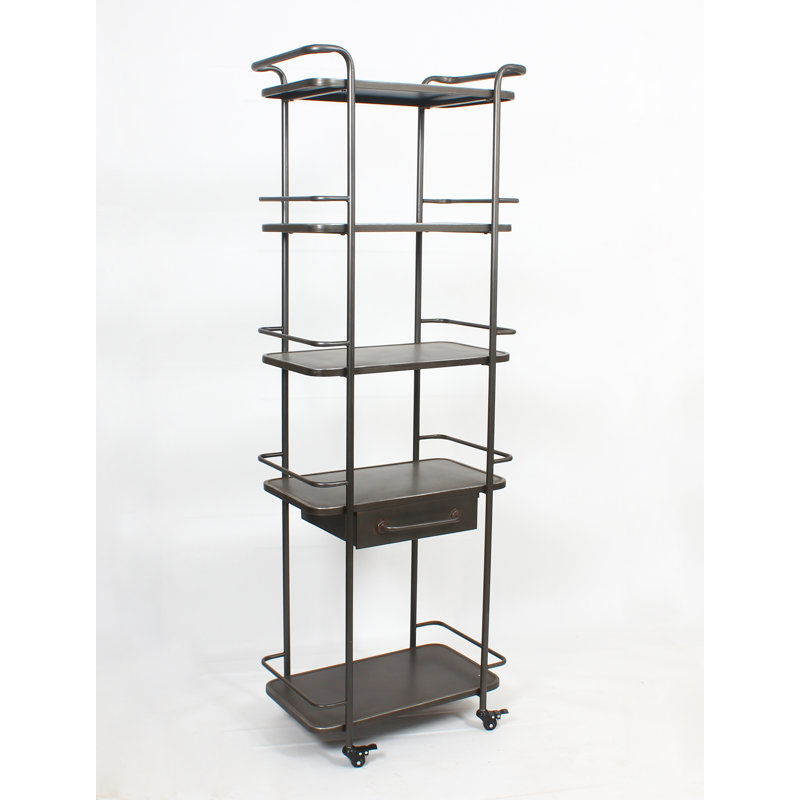 Mercer41 Standard Bookcase on Wheels Wayfair